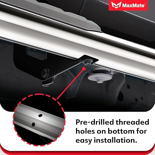 Miniatura 7 de MaxMate Estribos laterales ovalados Nerf de 3.5 pulgadas compatibles con Chevy Silverado GMC Sierra 1500 2007-2018 2007-2019 2500 3500HD 2019