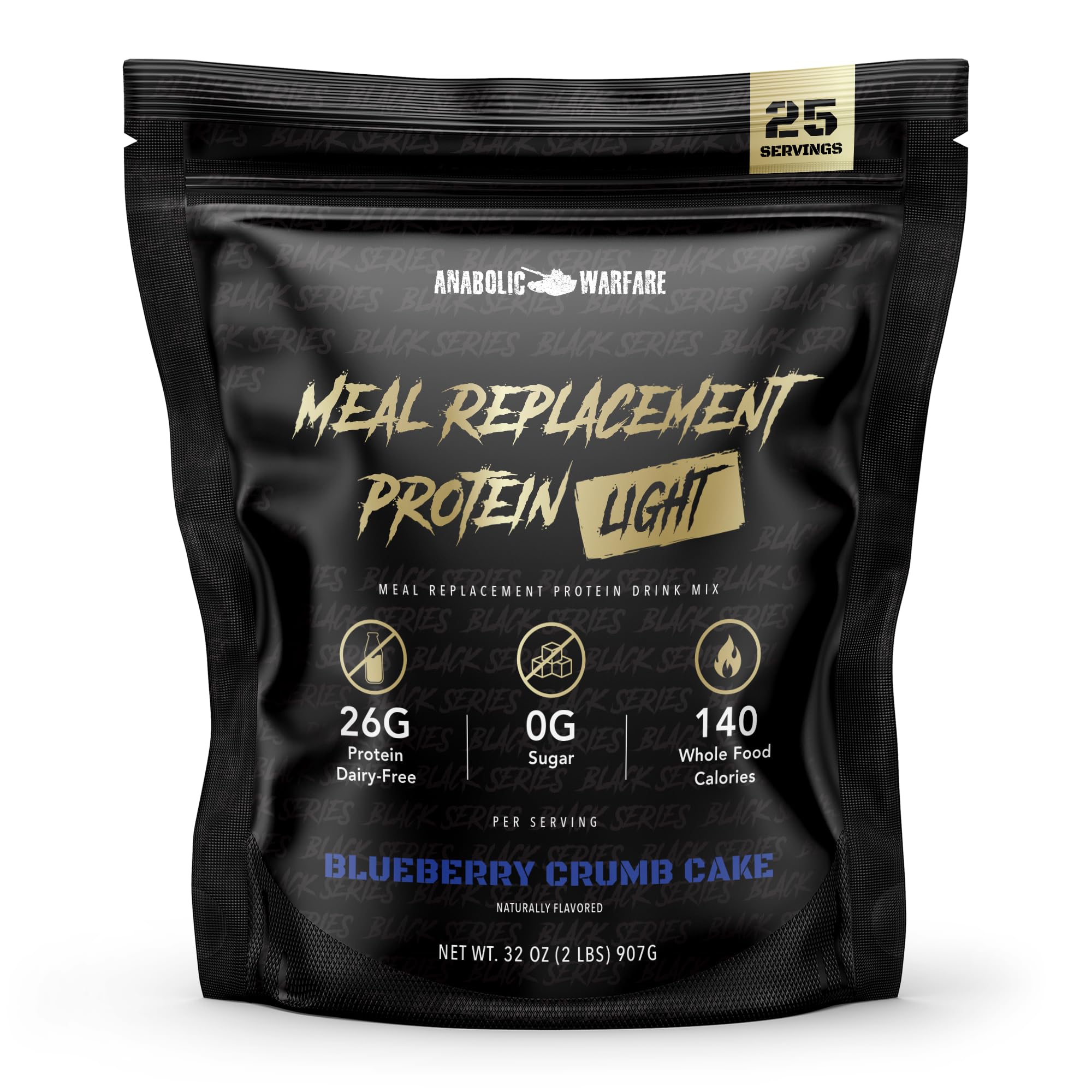 Meal Replacement Protein Light - Light Whole Food Meal Replacement Protein Powder (Blueberry Crumb Cake - 25 Servings)