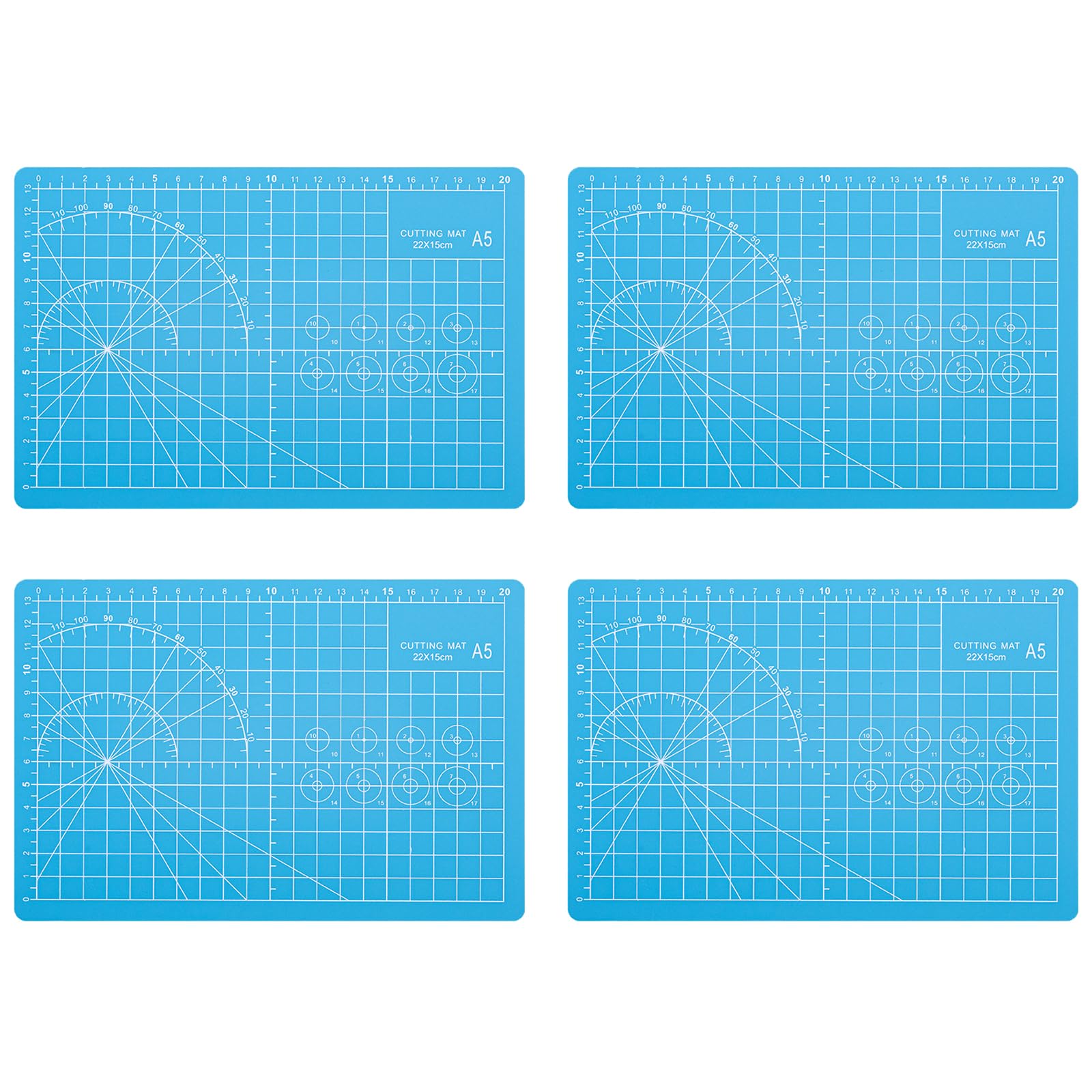 Xjdzineq Healings Cutting Mats for Crafting and Sewing with Double Side Measurement Grids and Sturdy PVC Materials Nonslip Craft Cutting Surfaces