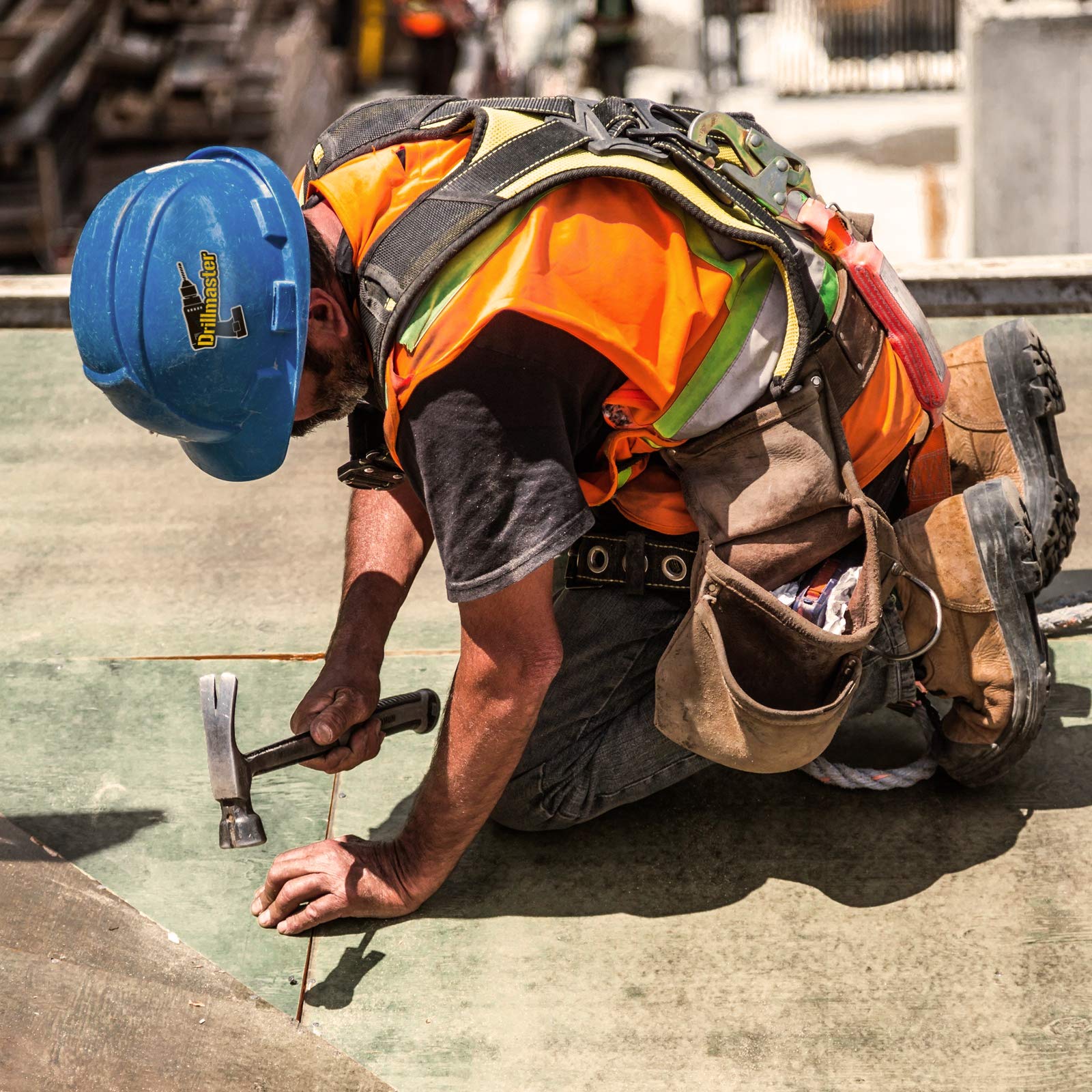 Drill Master Hard Hat Helmet Sticker (Set of 3 Stickers)