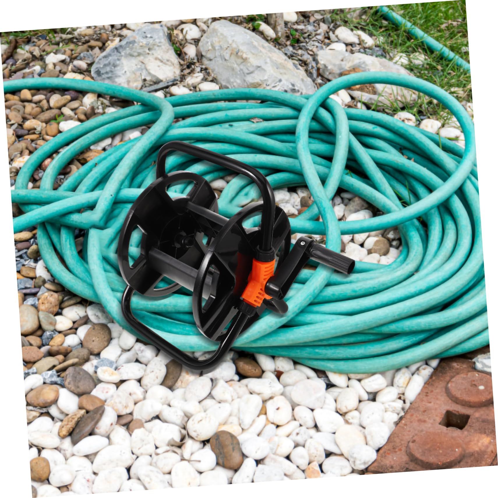 ibasenice Carrete De Manguera Para Lavado De Coches Soporte Independiente Para Jardín Organizador De Almacenamiento Para Manguera Resistente Para Jardinería y Limpieza De Coches