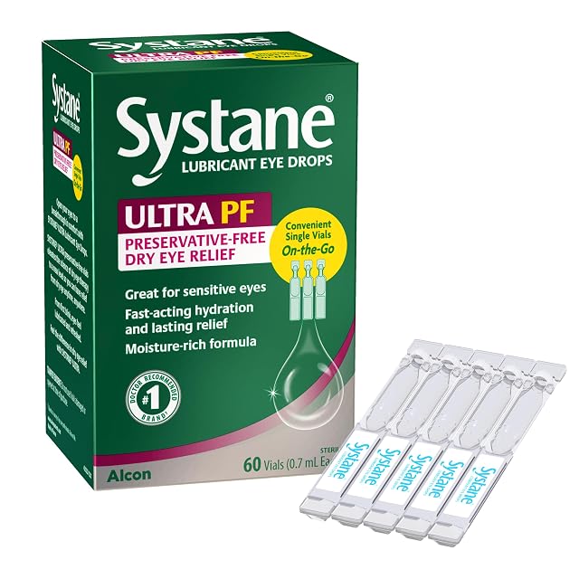 Systane Ultra Lubricant Eye Drops 60 Count Pack of 1 Packaging may vary