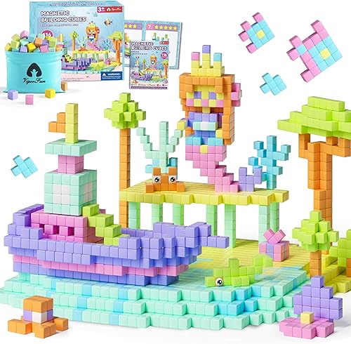 Miniatura 9 de Juego de 65 bloques magnéticos, bloques de construcción magnéticos de 1 pulgada con ojos de juguete y bolsa de almacenamiento para regalos de niños,