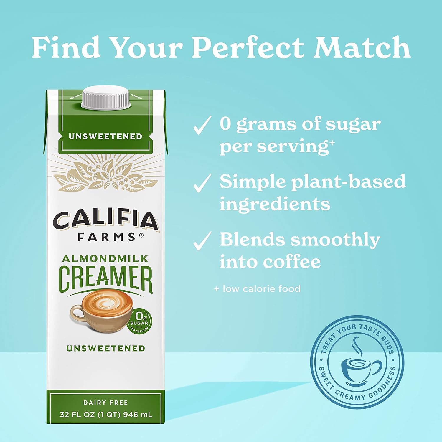 Buy Califia Farms Unsweetened Almond Milk Coffee Creamer, Dairy And