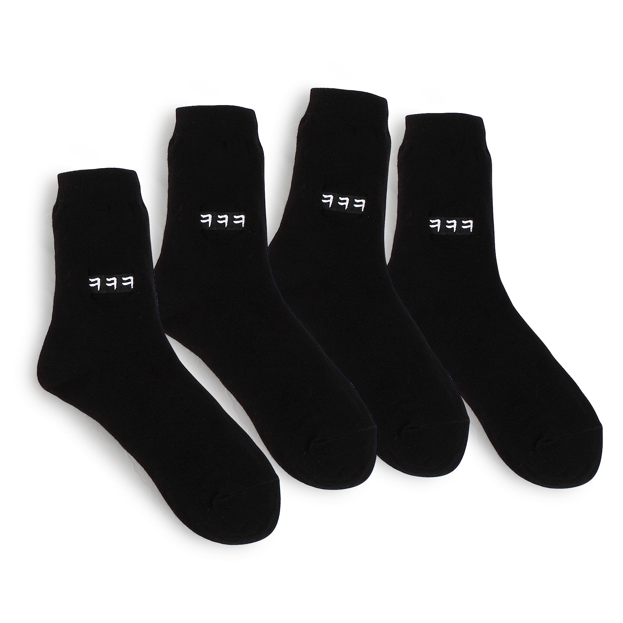 Hangeul Embroidery Crew Socks with Intype Sticker (US 5-9) GD
