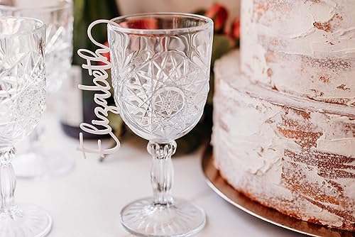 Miniatura 5 de Custom Personalized Birthday Wedding Drink Charm, Wedding Glass Charms, Cocktail Names, Champagne Tags, Place Setting, Glass Name Tags