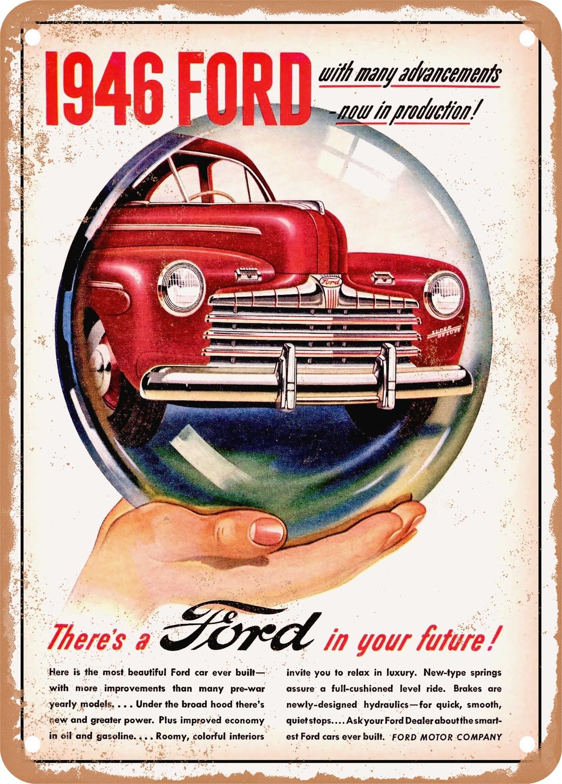 Miaomansenstore Metal Sign - 1946 There's A In Your Future¡ Vintage Ad Home Decor