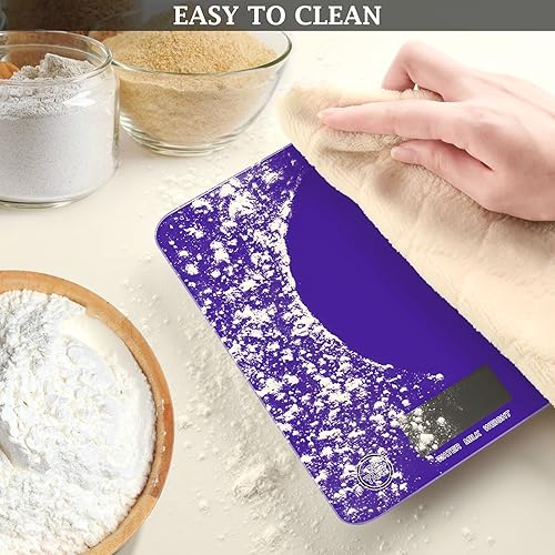 Miniatura 6 de Purple Kitchen - Báscula digital para bajar de peso, hornear y cocinar, color morado