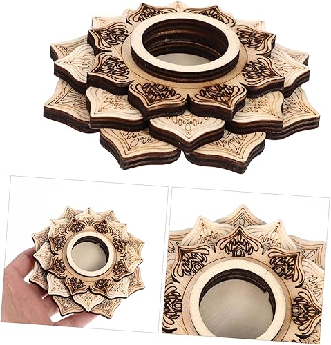 Miniatura 5 de Levemolo Soporte de bola de cristal Base de exhibición de huevo de avestruz Pantalla de cristal Fengshui Soporte de cristal de madera Soporte de