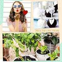 Vista 6 de Zopeal 200 palitos acrílicos para decoración de tartas, palitos de dulces para bodas, dulces, chocolate, galletas, postres, hechos a mano