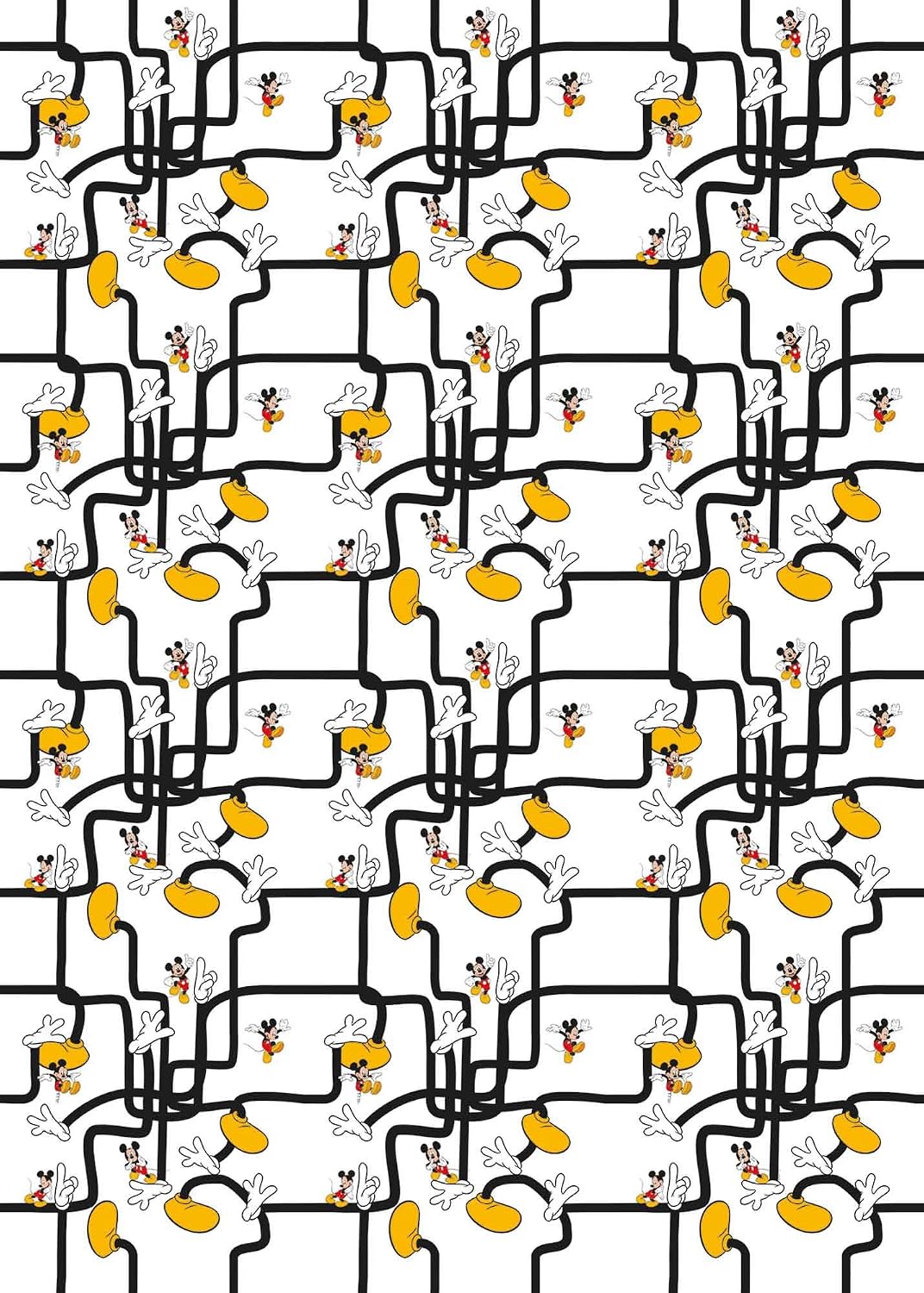 Komar Disney Fleece Photo Wallpaper Mickey Mouse Foot Labyrinth Wallpaper Children's Room Decoration Mouse Size 200 x 280 cm DX4-006 - Image 3