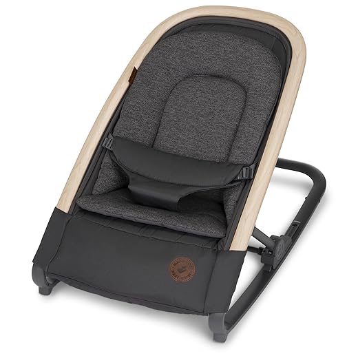 Maxi-Cosi Kori 2-in-1 Baby Bouncer Seat for Infants, Baby Rocker Chair, Portable Baby Bouncer, Classic Graphite