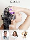 2-Pack Hair Scalp Massager Shampoo Brush, Heeta Wet and Dry Hair Scalp Brush with Soft Silicone (Green & Purple) gallery image