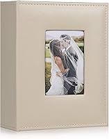 Vista 54 de RECUTMS - Álbum de bolsillo de 100 bolsillos 4x6, pequeños álbumes de fotos, páginas blancas, álbum de fotos vertical, álbum de boda, álbum de fotos