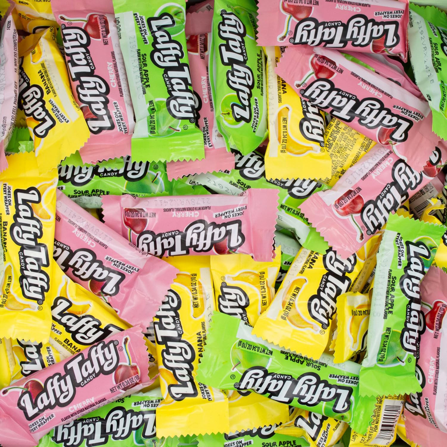 Taffy Candy Variety Pack, Apple, Cherry, Banana, 1 Pound-16 Ounce, 46 Pieces