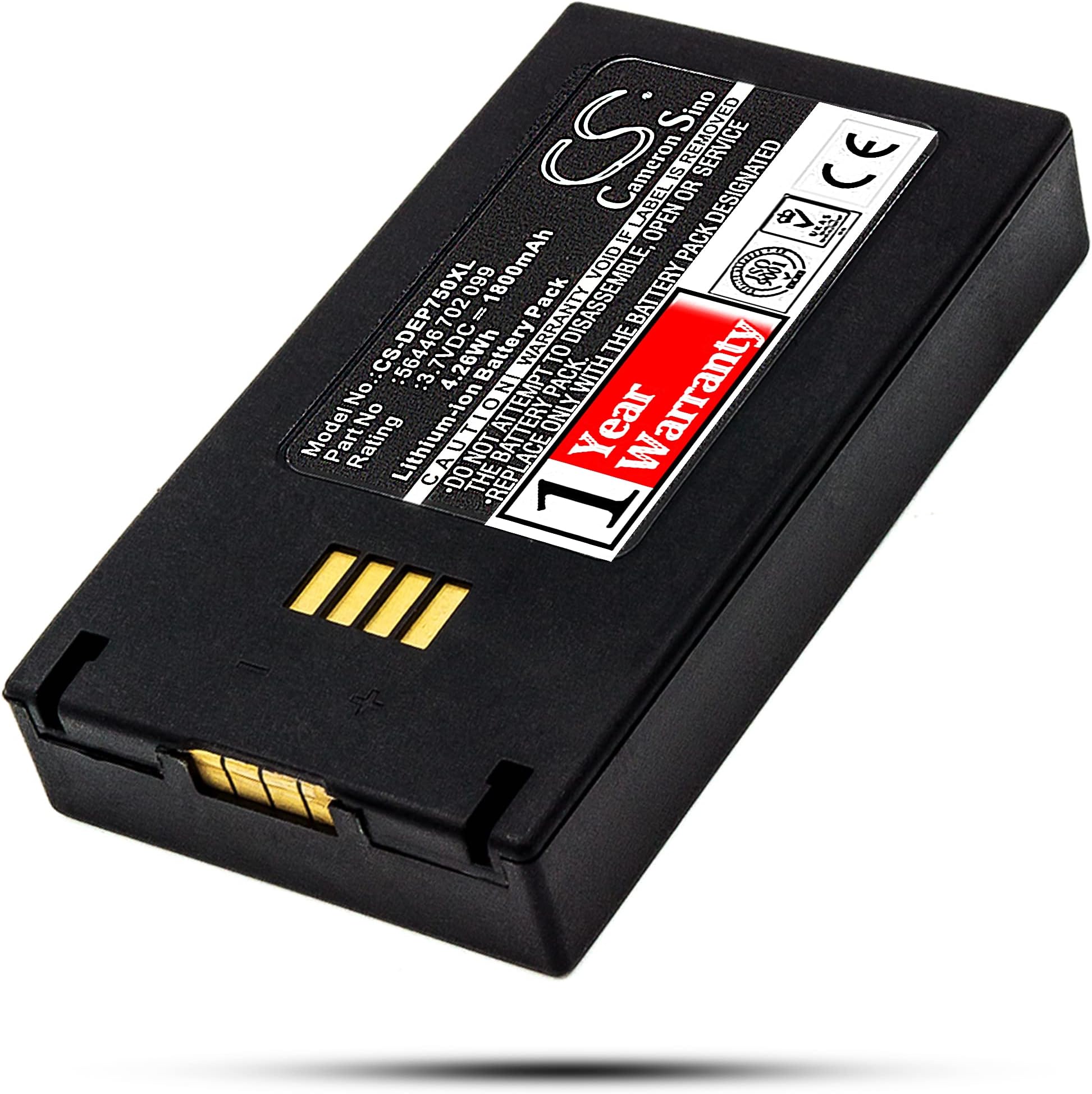 3.7V Battery Replacement for VARTA EasyPack 2000 EZPack XL VKB66380712099 Poliflex 750, TSL 2128 2128P 1153 Wearable 1128 UHF RFID Reader, 11CP53562-2 56456-702-099 1128-00-BA-2000