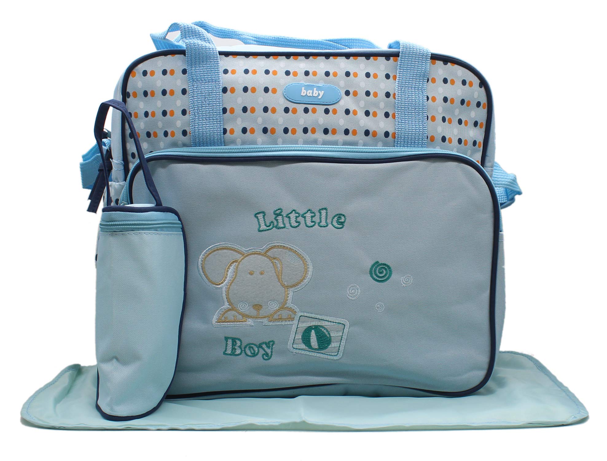 Blue Colour Multi-Purpose Diaper Bag/Nappy Bag with Mat-image-0
