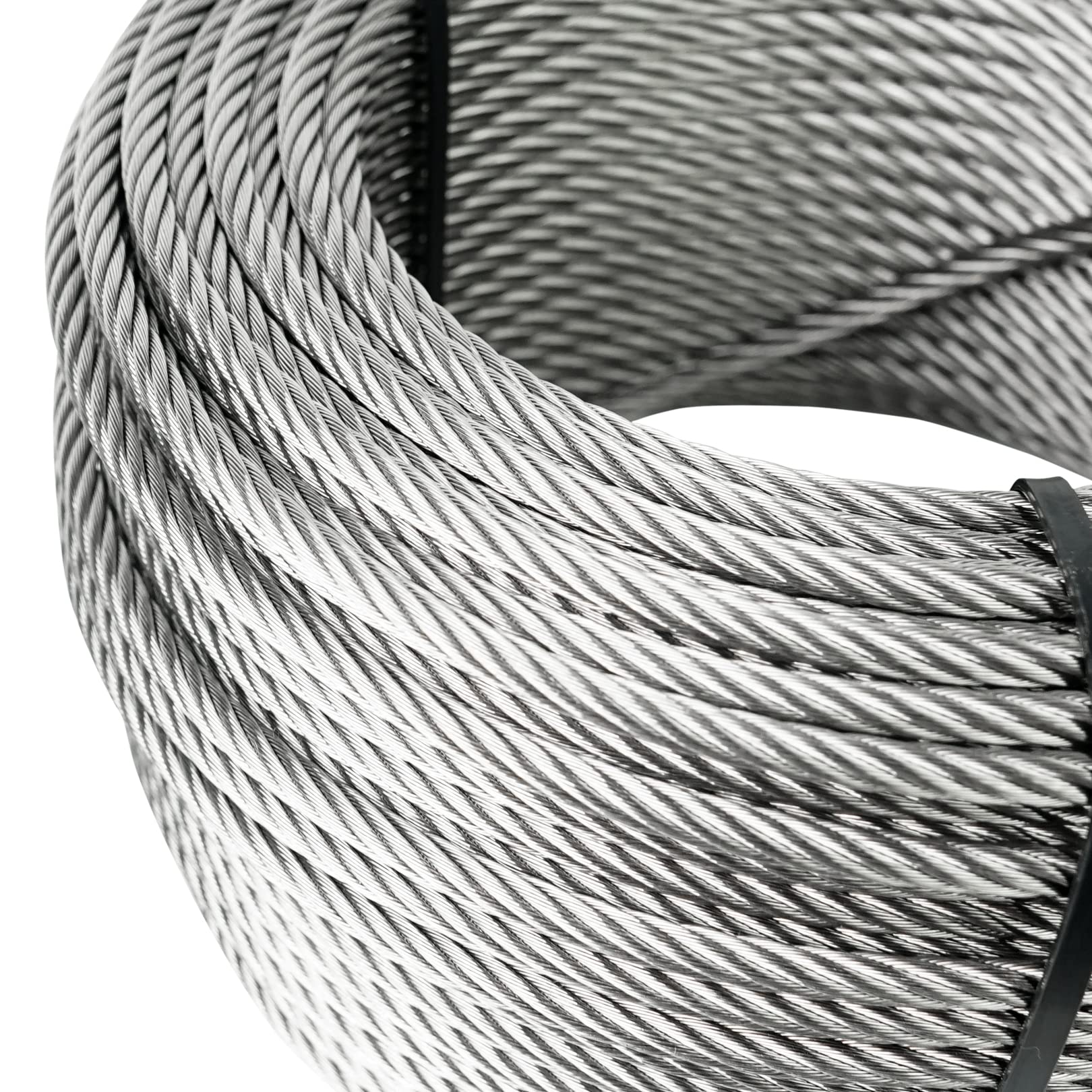 Aoneky Câble métallique en acier inoxydable de 15,2 m 7 x 19 1/8 po