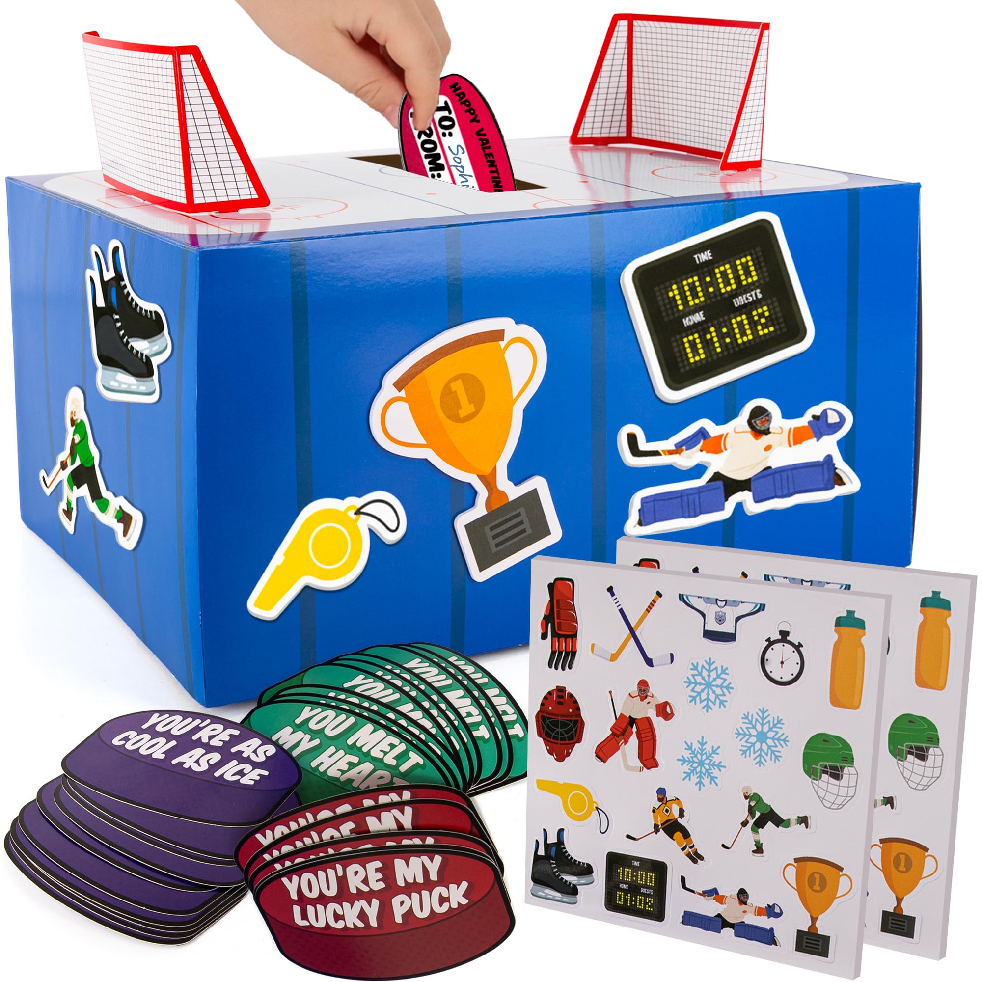 Amazon.com: ArtCreativity Hockey Valentine Craft Box for Kids