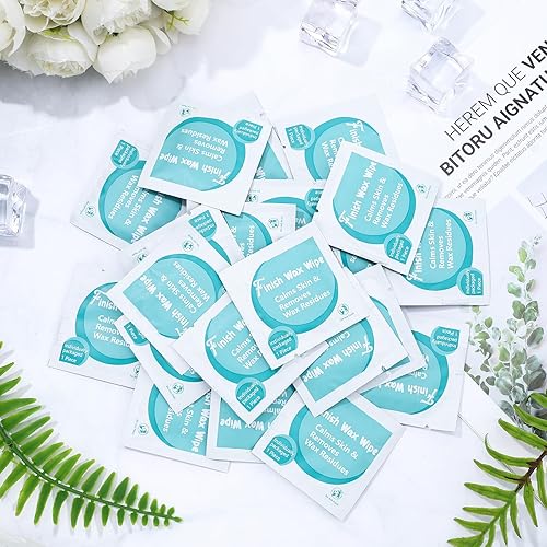 Miniatura 7 de Timgle 200 toallitas de cera de acabado envueltas individualmente después de toallitas de cera a granel, removedor de cera para la piel, limpiador