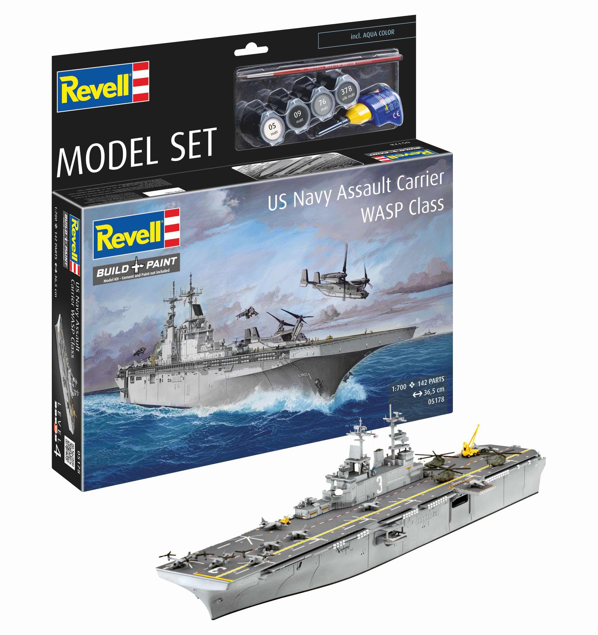 Amazon.com: Revell Model Set 65178 US Navy Assault Carrier WASP
