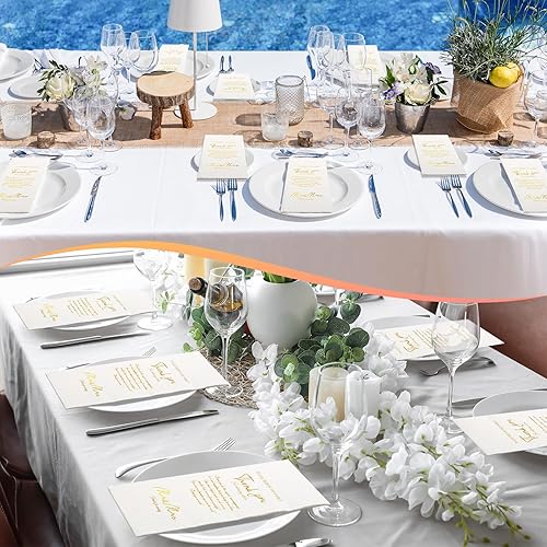 Miniatura 6 de Yeaqee Paquete de 100 servilletas de boda, 3 capas de Mr & Mrs con patrón de rosas para recepción, toallas decorativas desechables para decoración