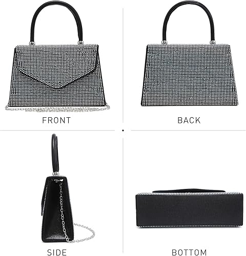 Miniatura 3 de Dasein Bolso de noche para mujer, embragues de fiesta, bolsos de boda, cóctel, baile de graduación, bolsos con purpurina esmerilada