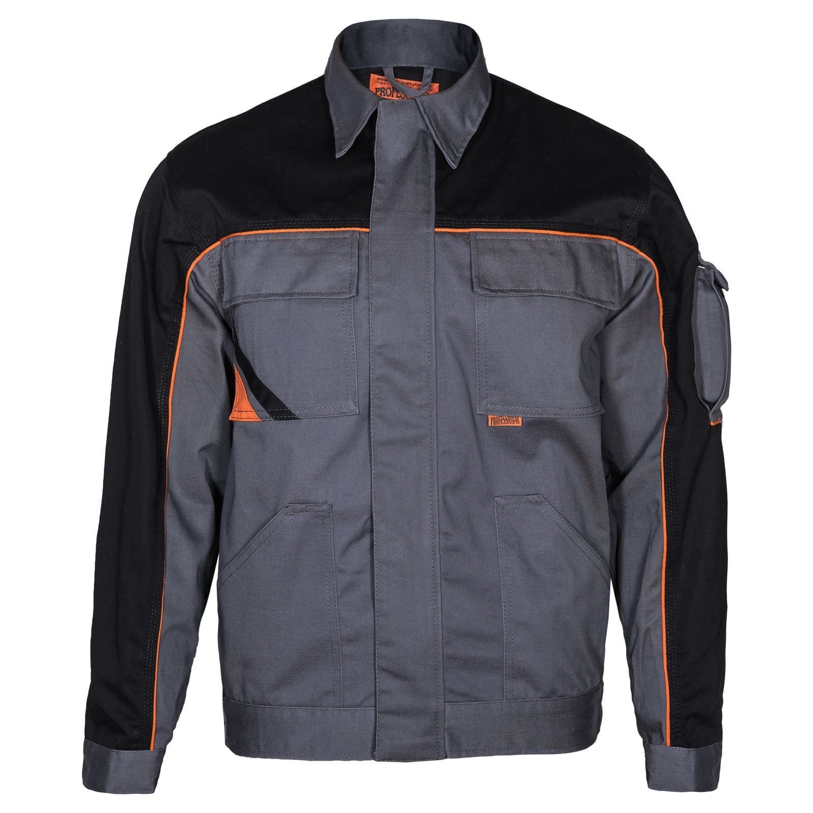ARTMAS Arbeitsjacke | Professionelle Herren-Arbeitsjacke, winddicht, belüftet, mit Taschen, graue Farbe