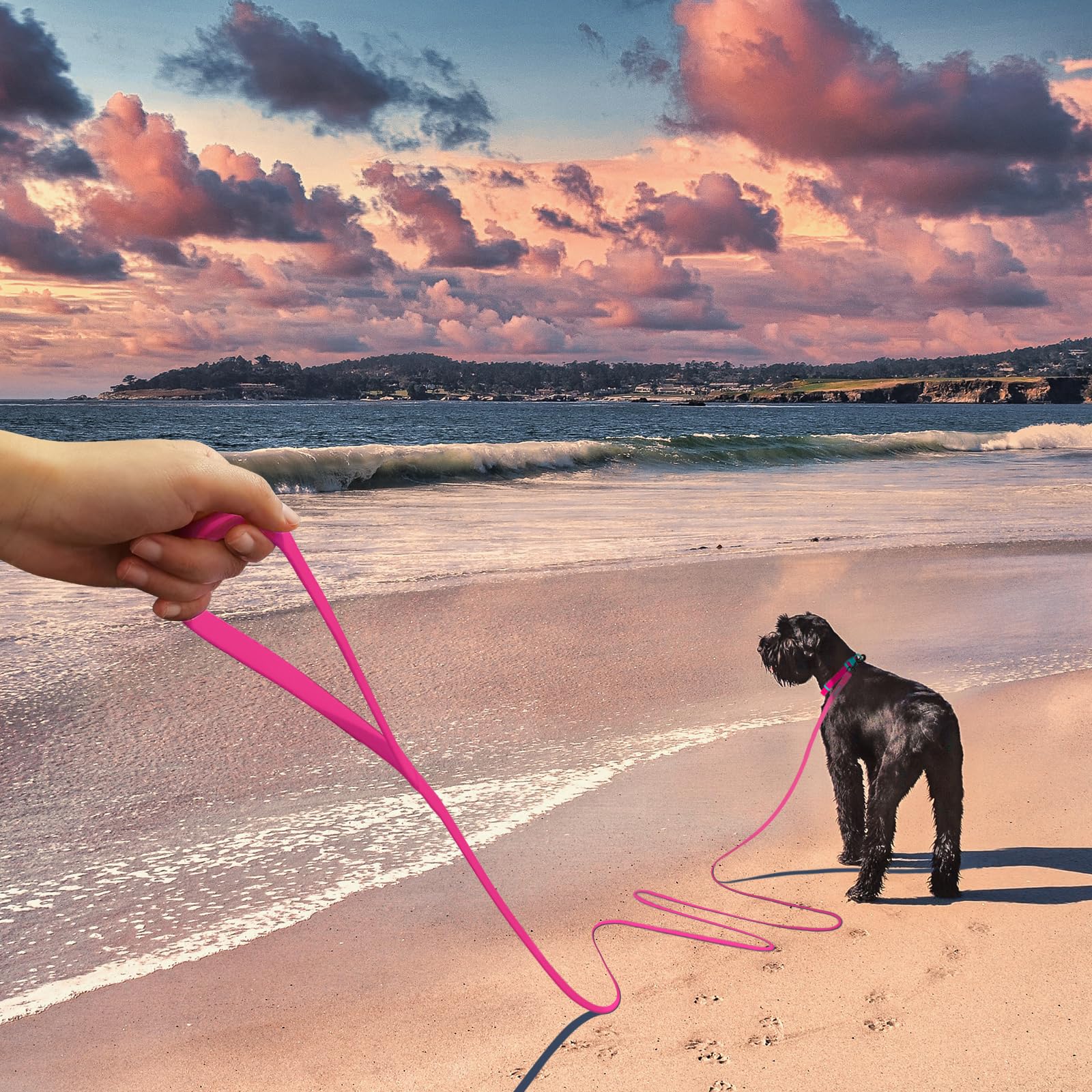 Wolfone Pink 12m Long Line Lead Waterproof Recall Training Dog Lead, 12m*19mm*2mm - Image 3