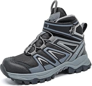 JMFCHI FASHION Winter Shoes Boys Snow Boots Children Warm Lined Hiking Shoes Girls…