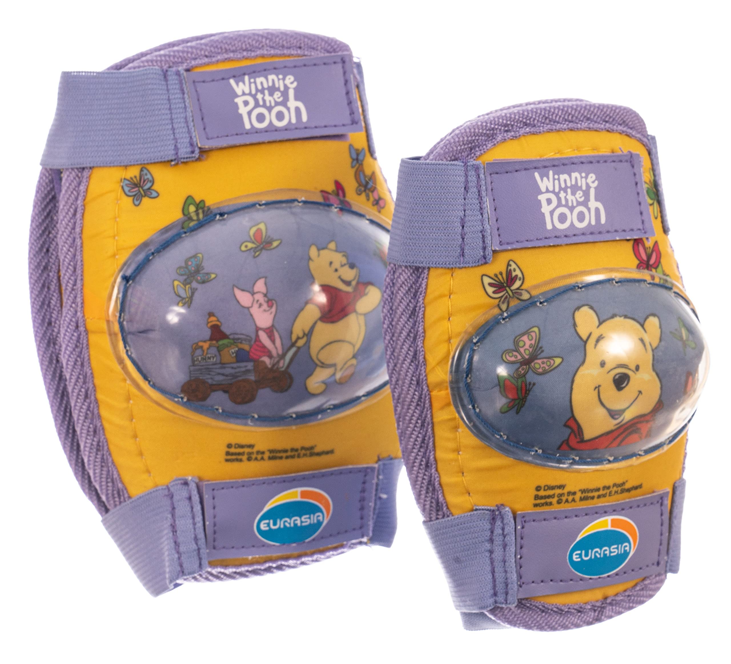 Curvaso Winnie The Pooh Kids Protective Knee Pads For Skating Cycling Skateboarding Sports Boys Girls Childrens (S)