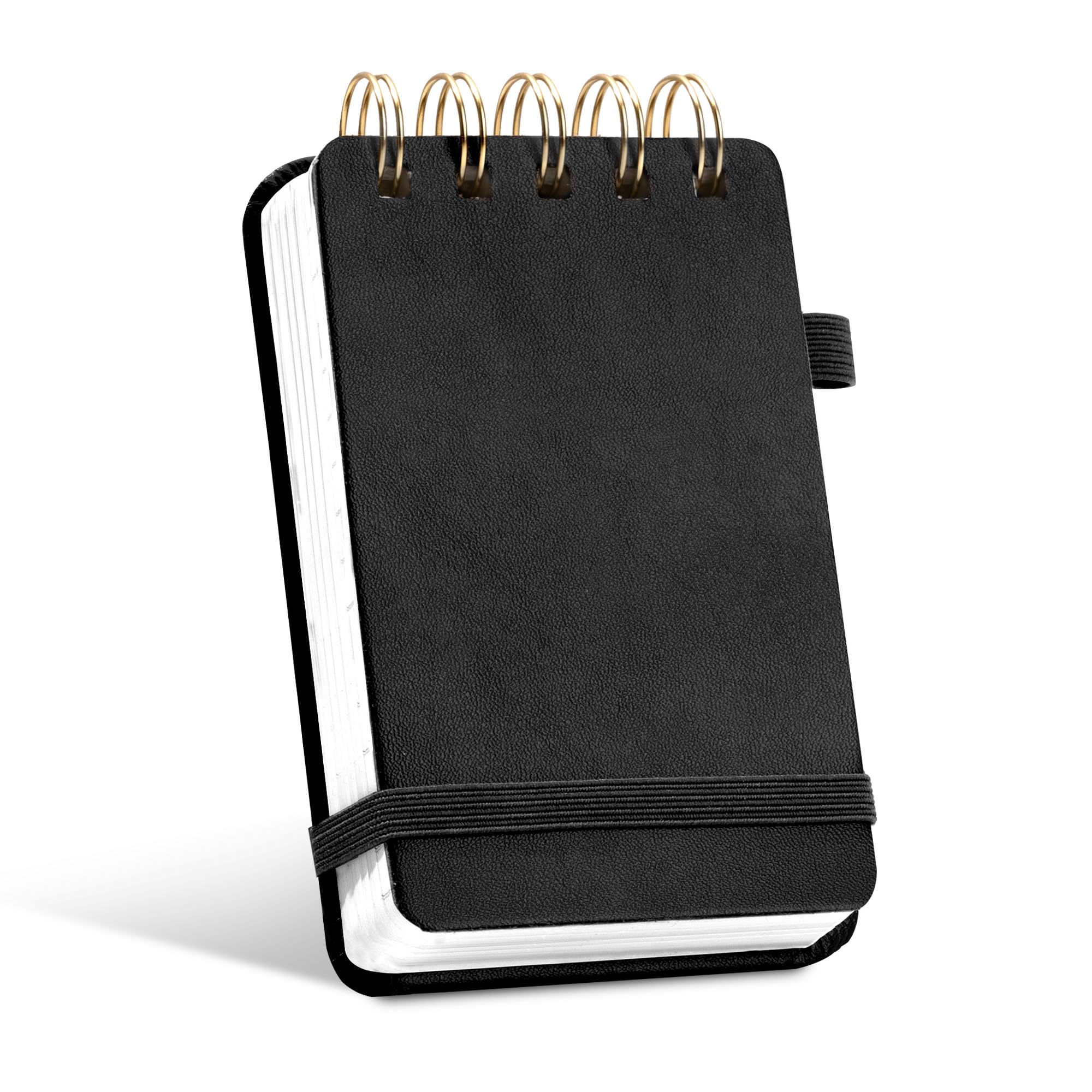 Yoment Small Notebooks 3x5 Leather Pocket Notepad 150 Pages Mini Top Spiral Notebook, 100 GSM Thick Paper, Memo Note Pads for Work School Nursing,