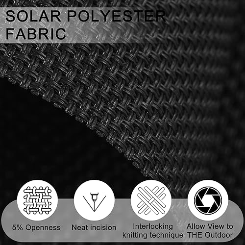 Miniatura 2 de Persianas enrollables sin cordones con filtro de luz para ventana, con 5% de apertura, tela con protección UV, de fácil instalación para el hogar,