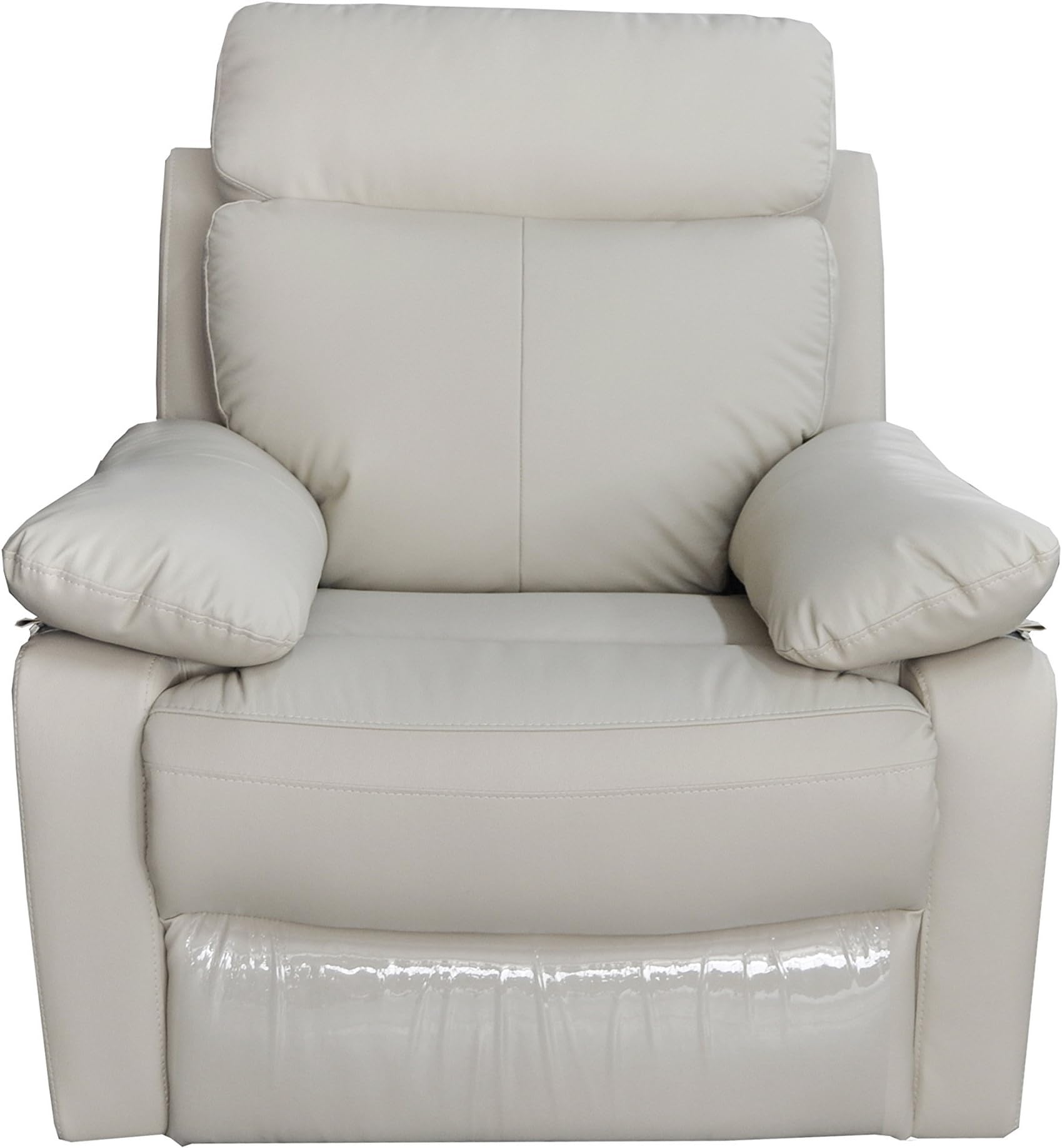 Christies Home Living Ryker Leather Contemporary Reclining Arm Chair, Taupe