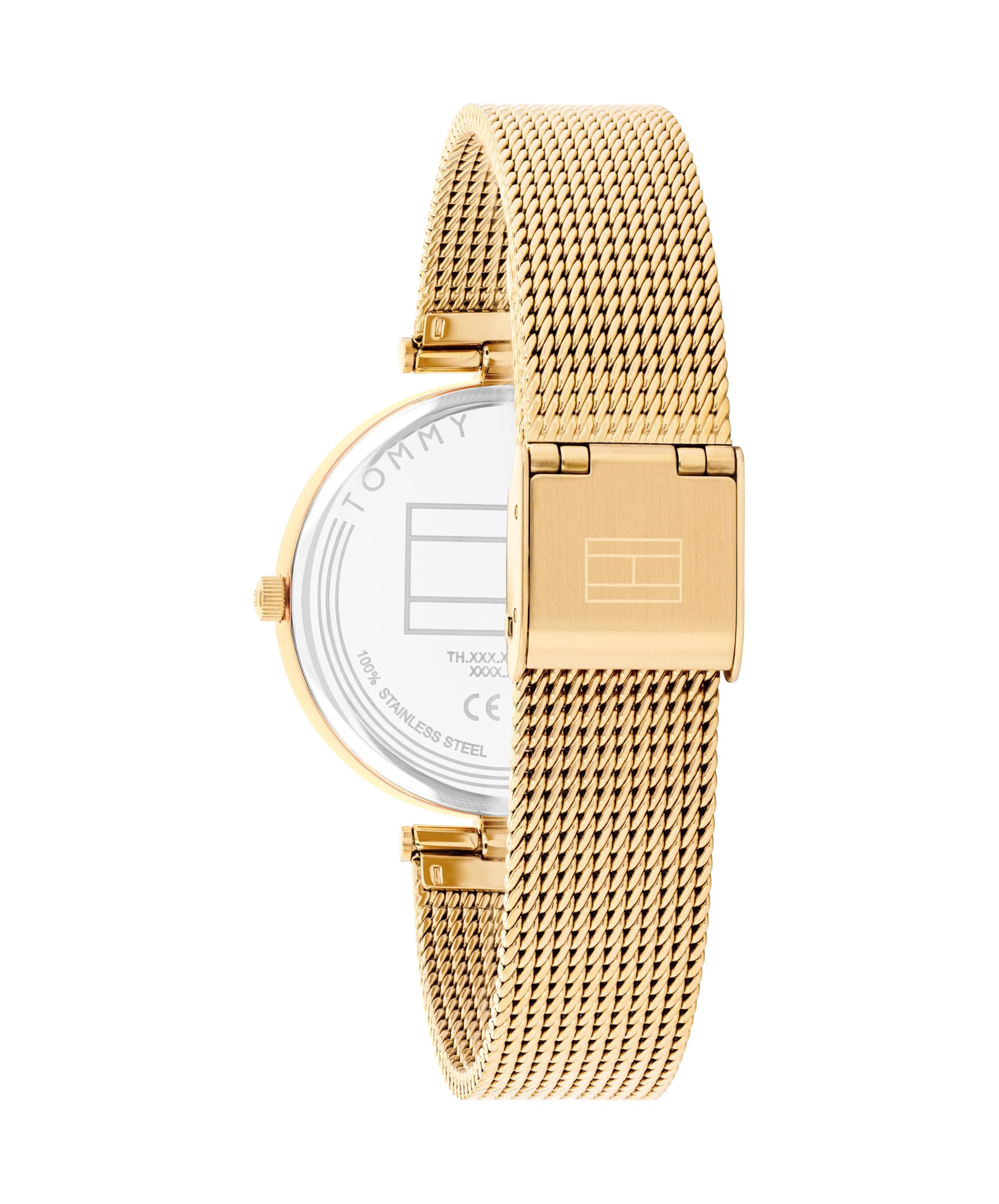 Tommy Hilfiger Reloj con Movimiento de Cuarzo de Tres Manecillas para Mujer con Correa de Malla de Acero Inoxidable – Disponible en Oro Rosa o Dorado
