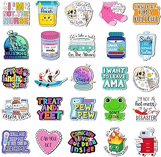 25 Pcs Funny Nursing Magnets for Locker Whiteboard Reusable Medical Themed Magnets Decal Fun Cool Magnetic Nurse Week Gifts for Nurses Fridge Refrigerator Office