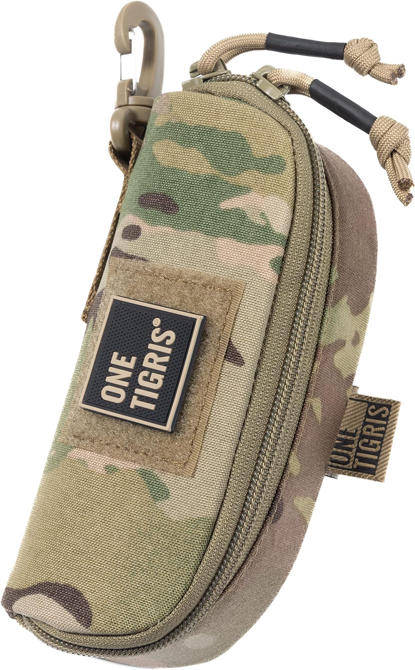 ONETIGRIS Tactical Hard Shell Eyeglasses Case Molle Zipper Sunglasses Pouch Shockproof Crush Resistant for Outdoor Activities