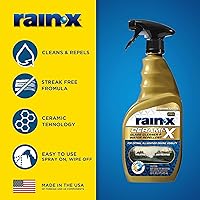 Vista 3 de Rain-X 630178 Limpiaparabrisas Cerami-X + Repelente de Agua, 16oz - Limpia Efectivamente Sin Dejar Vetas, Protege Contra Contaminantes y Manchas