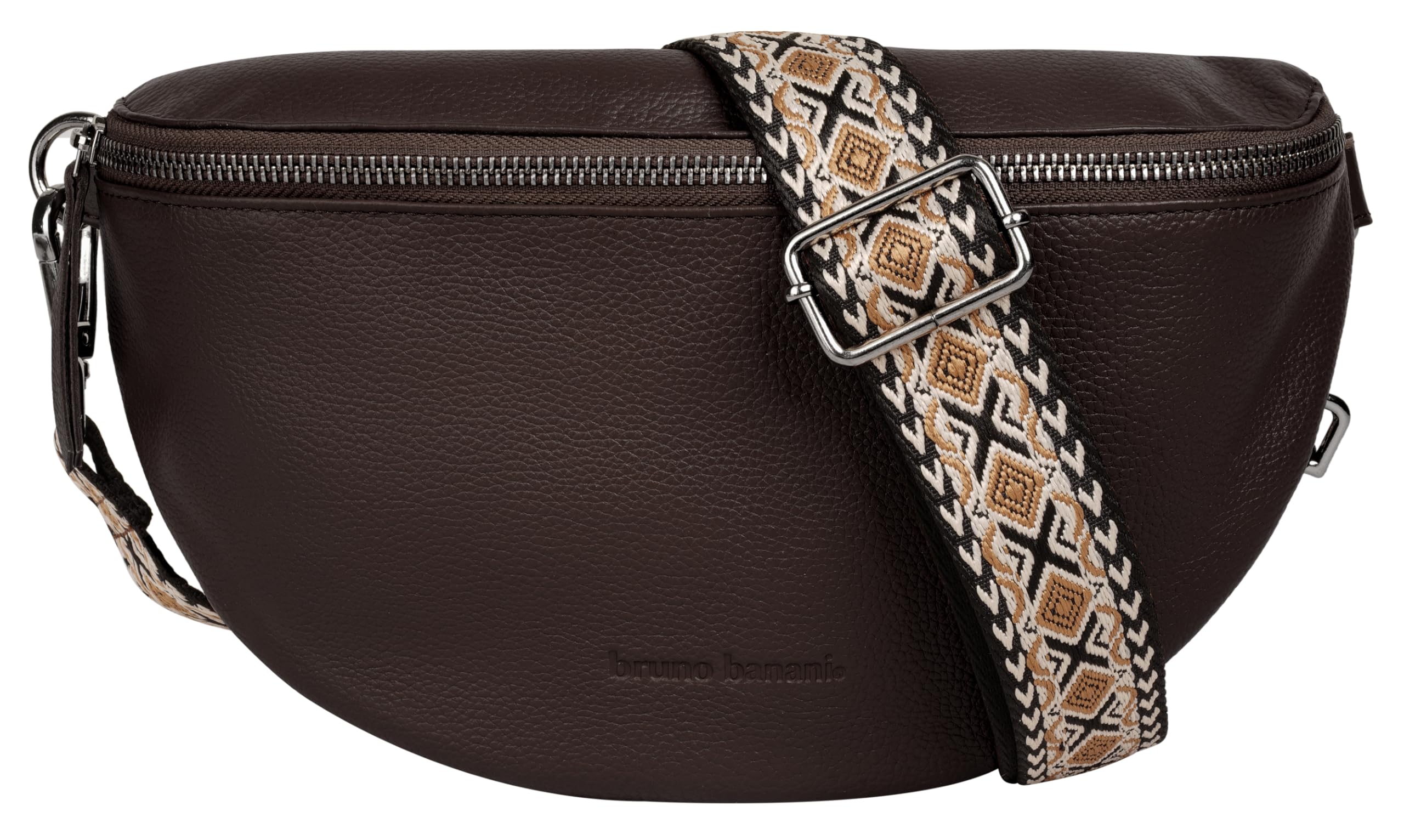 bruno banani Gürteltasche – Gürteltasche (Echtleder) – Crossbody für Smartphone, praktische Festivaltasche, stylische Hüfttasche für Reisen