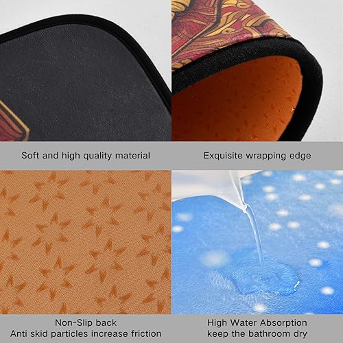 Miniatura 6 de Kitchen Mats for Floor 2 Piece Set Art Lion Portrait Print, Anti Skid Cushioned Water Absorbent Kitchen Rugs Door Mat Floor Mats for Kitchen Sink