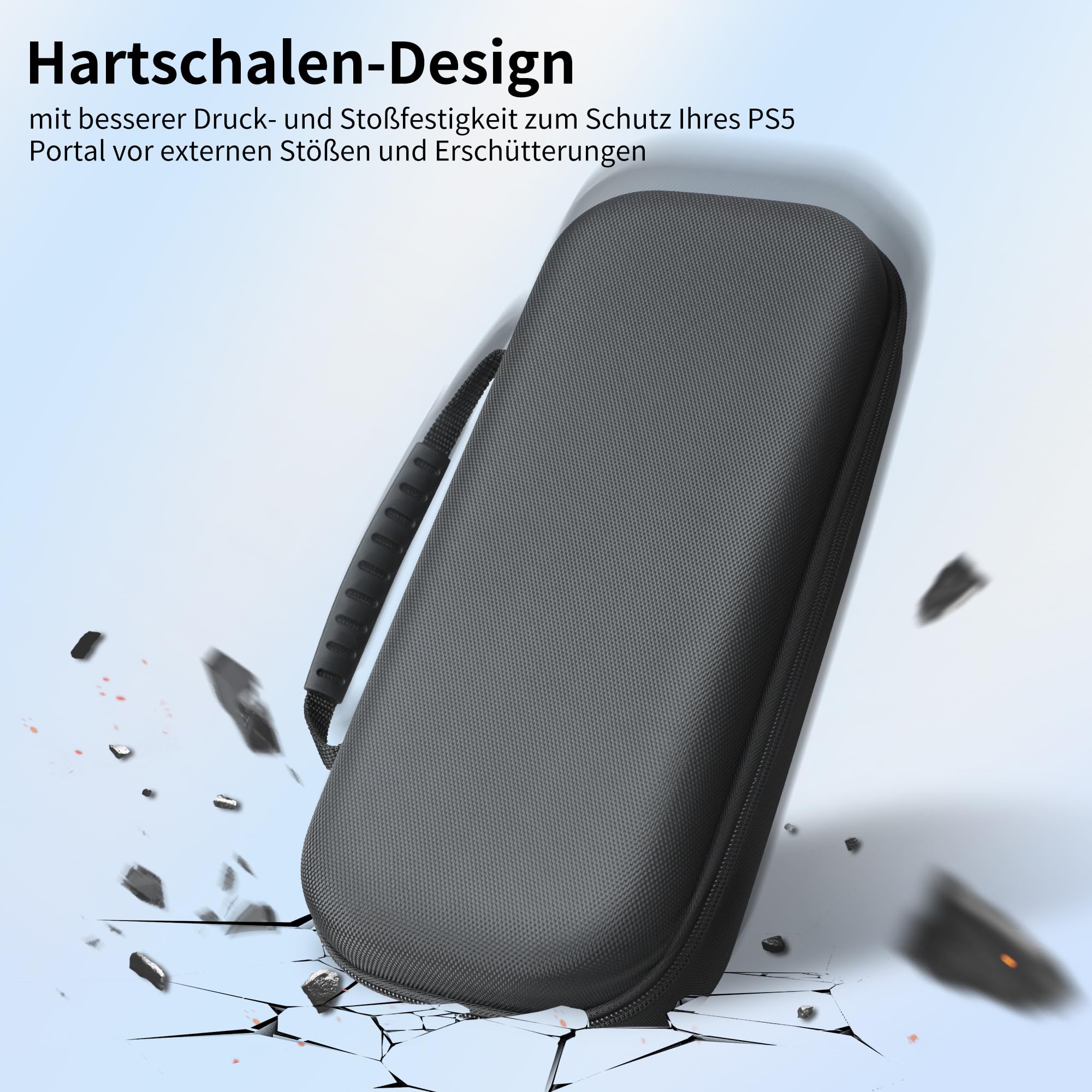 Kuject Custodia portatile per PlayStation Portal, con 2 pellicole protettive per lo schermo e 1 custodia protettiva in silicone a corpo intero, accessori per PS5 Portal Remote Player, fornisce
