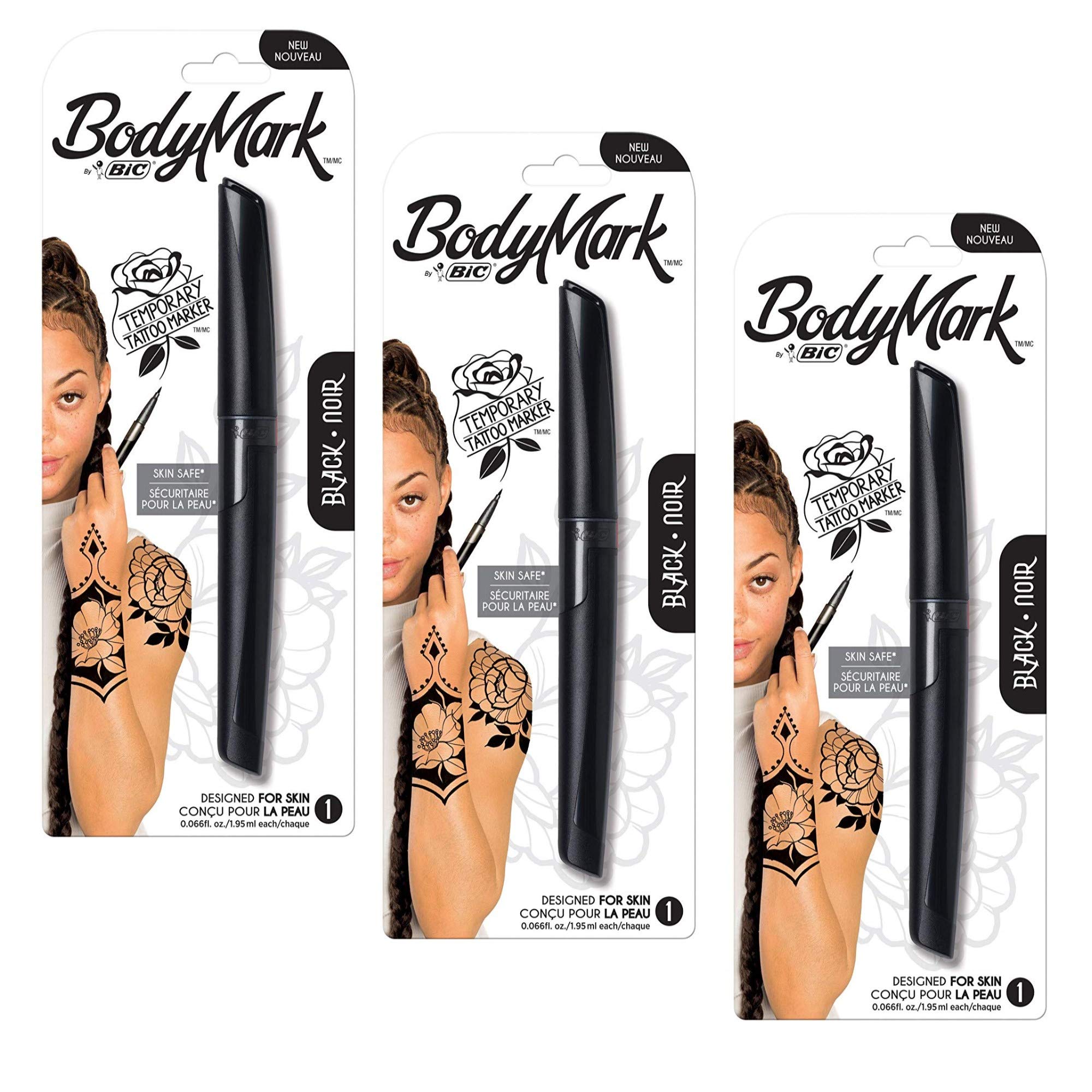 Bic BodyMark Temporary Tattoo Markers - 3 Pack