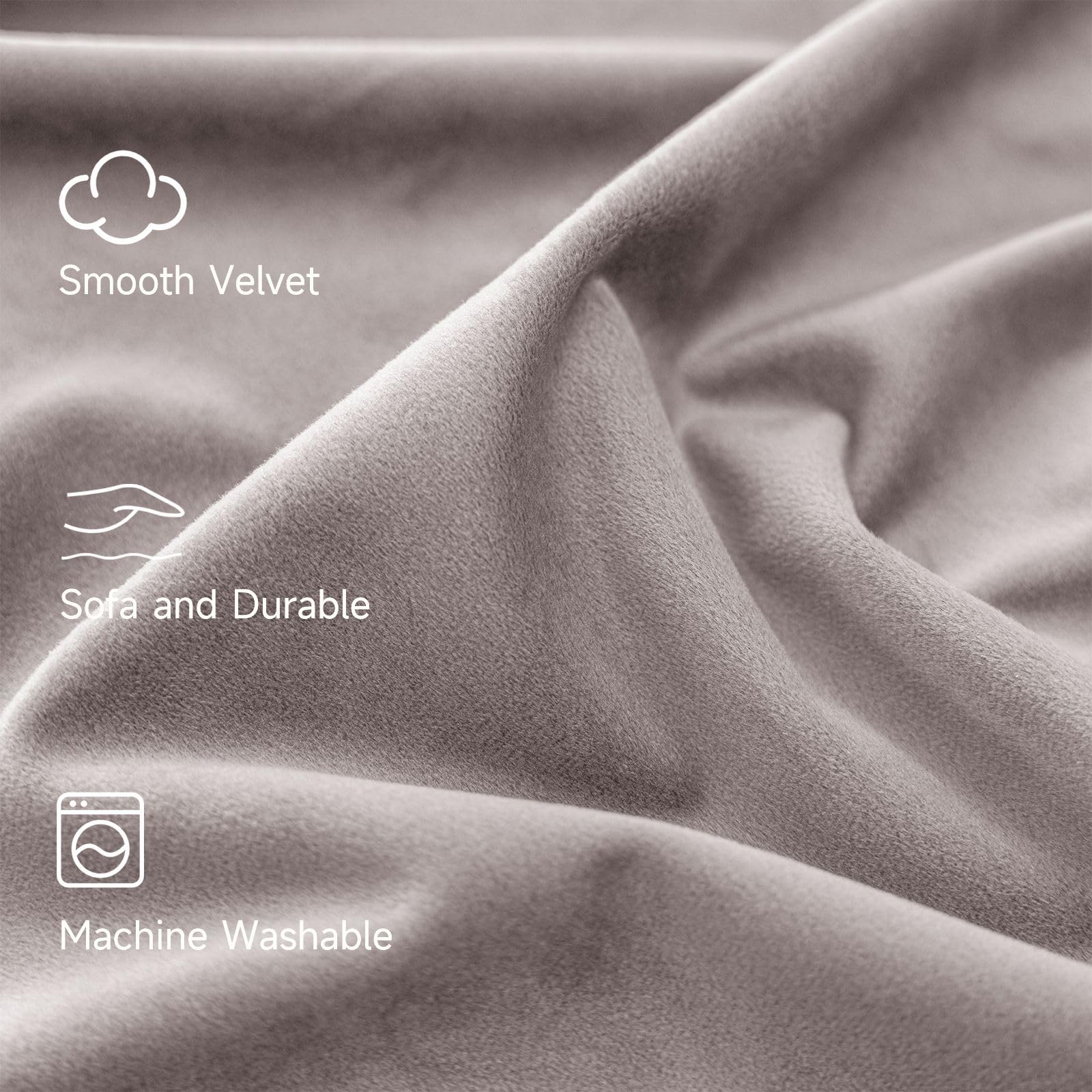 Ystyle 2 Piece Velvet Interior Curtains, 140 x 245 cm, Blackout Curtains Bedroom Modern with Eyelets - Image 3
