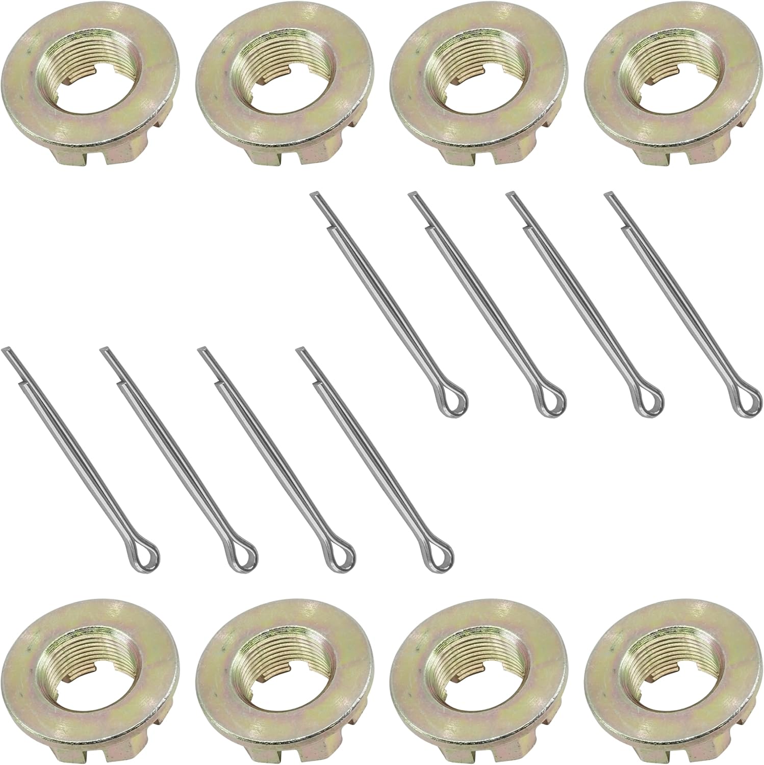 Caltric Front and Rear Wheel Castle Nut Compatible with Arctic Cat 450 EFI H1 4x4 Auto 2010-2015 8x