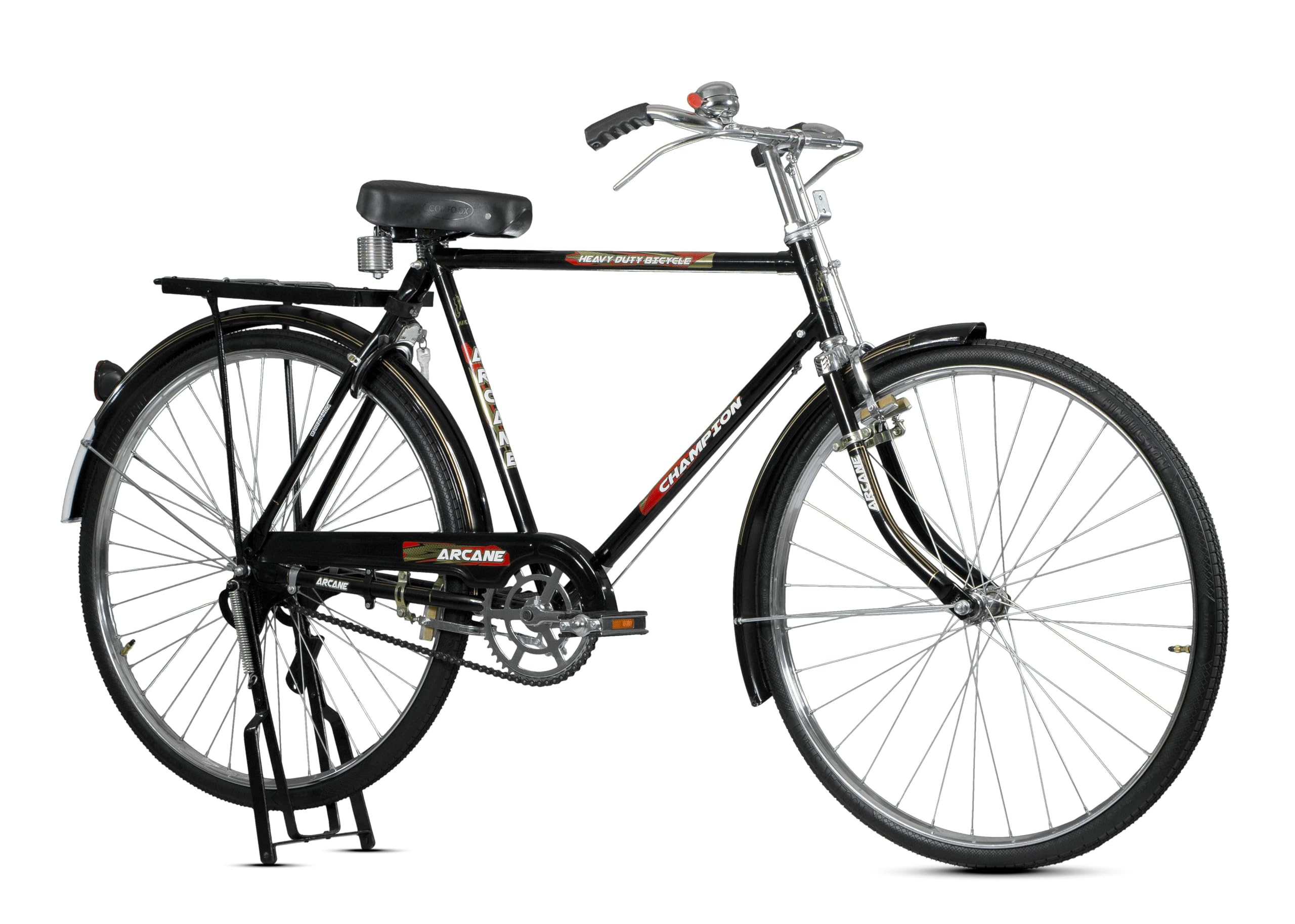 ARCANE Champion 28T Vintage Men's Bicycle (Frame Size : 55cm/22inch) | Stand, Carrier, Lock, Bell and Rear Reflector Included-image-26