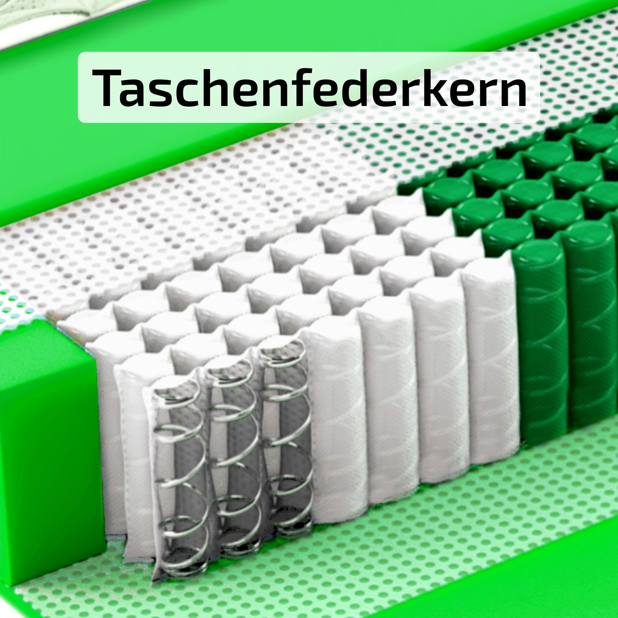 Matratze München 7-Zonen - Taschenfederkern Mit Aloe-Vera Bezug