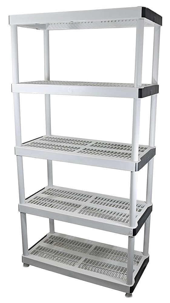 Amazon.com: HDX 36” x 72” 5-Tiered Ventilated Plastic