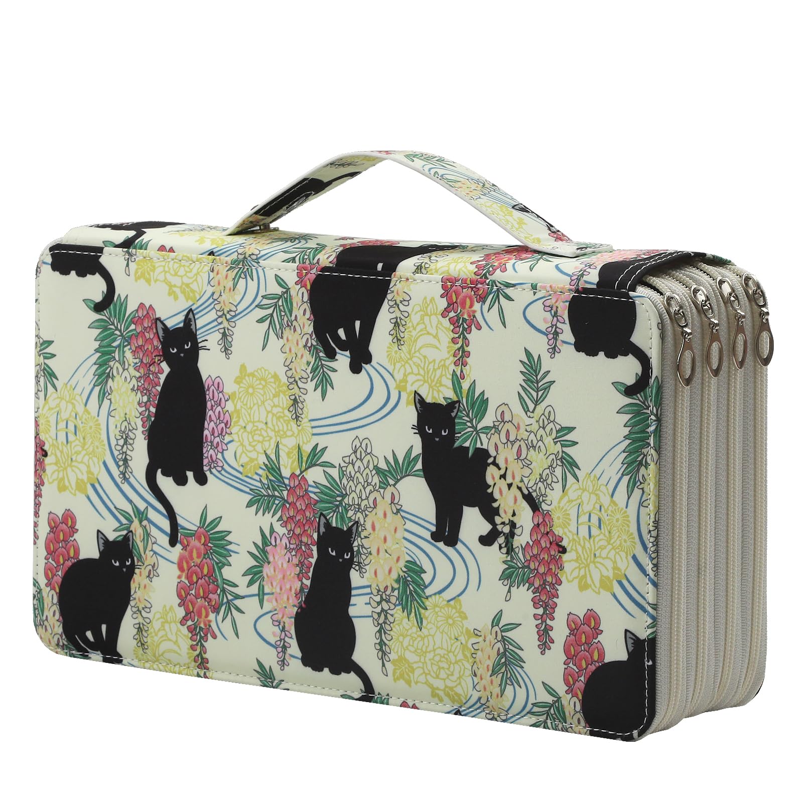 HMZSP 300 Slots Colored Pencil Case, Large Pencil Pouch Organizer with Elastic Loops for Colored Pencils & Art Gel Pens