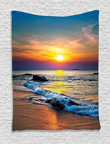 Miniatura 35 de Ambesonne Tapiz con texto en inglés, las sonrisas siempre están de moda en estilo de escritura a mano en acuarela, arte para colgar en la pared para