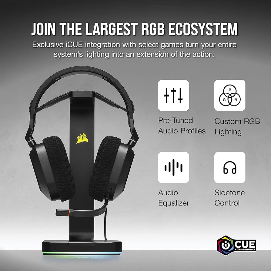 Amazon.com: Corsair HS80 RGB USB Premium Gaming Headset with
